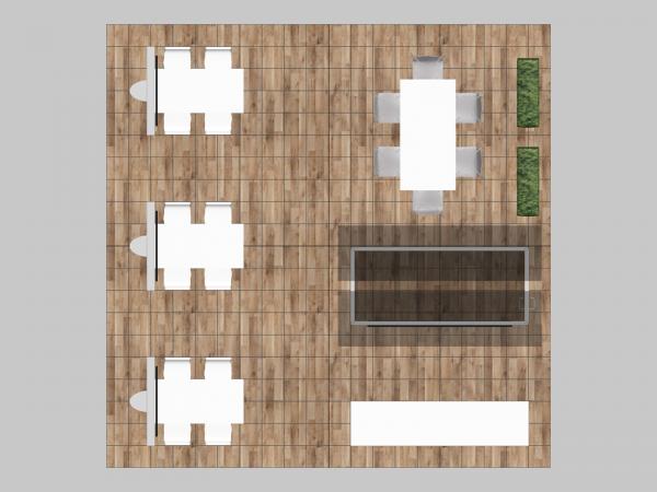 RE-9219 Island Rental Trade Show Exhibit -- Plan View